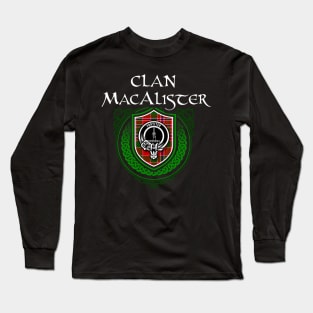 Macalister Surname Scottish Clan Tartan Crest Long Sleeve T-Shirt